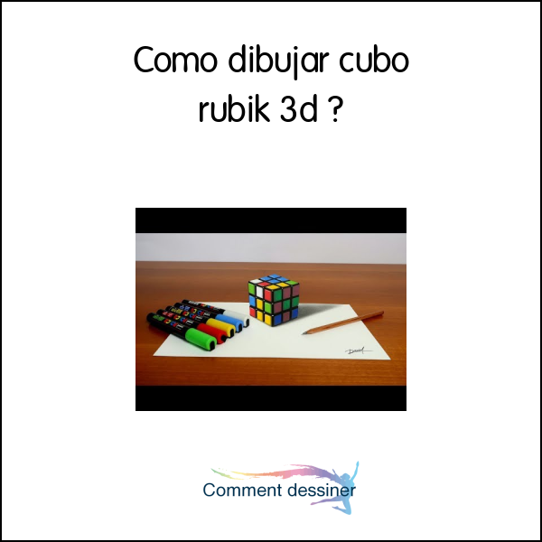 Como dibujar cubo rubik 3d